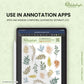 Pastel Foliage Digital Stickers | MadeItMikayla