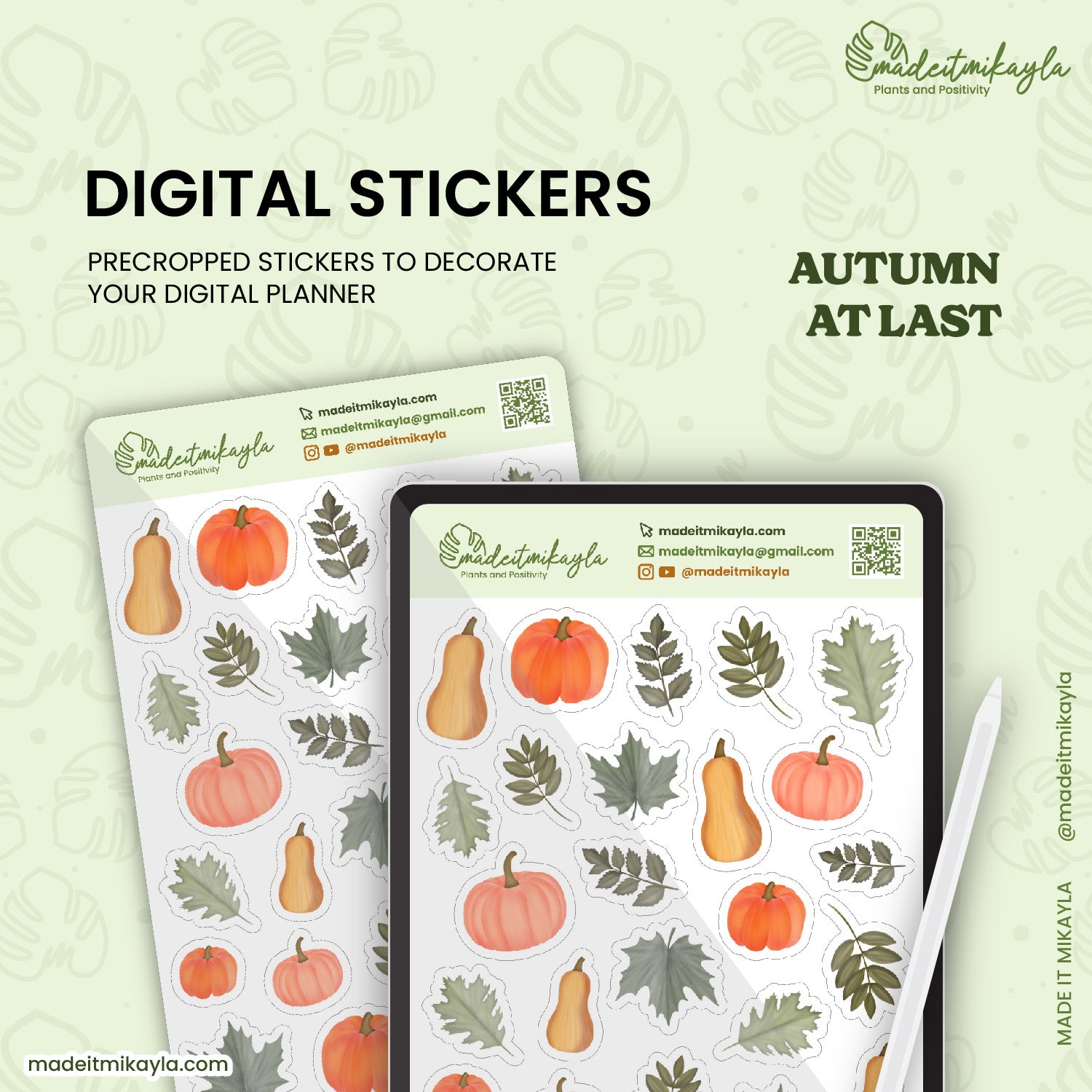 Autumn At Last Digital Stickers | MadeItMikayla
