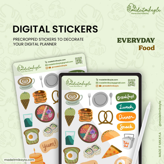 Everyday Food Digital Stickers | MadeItMikayla