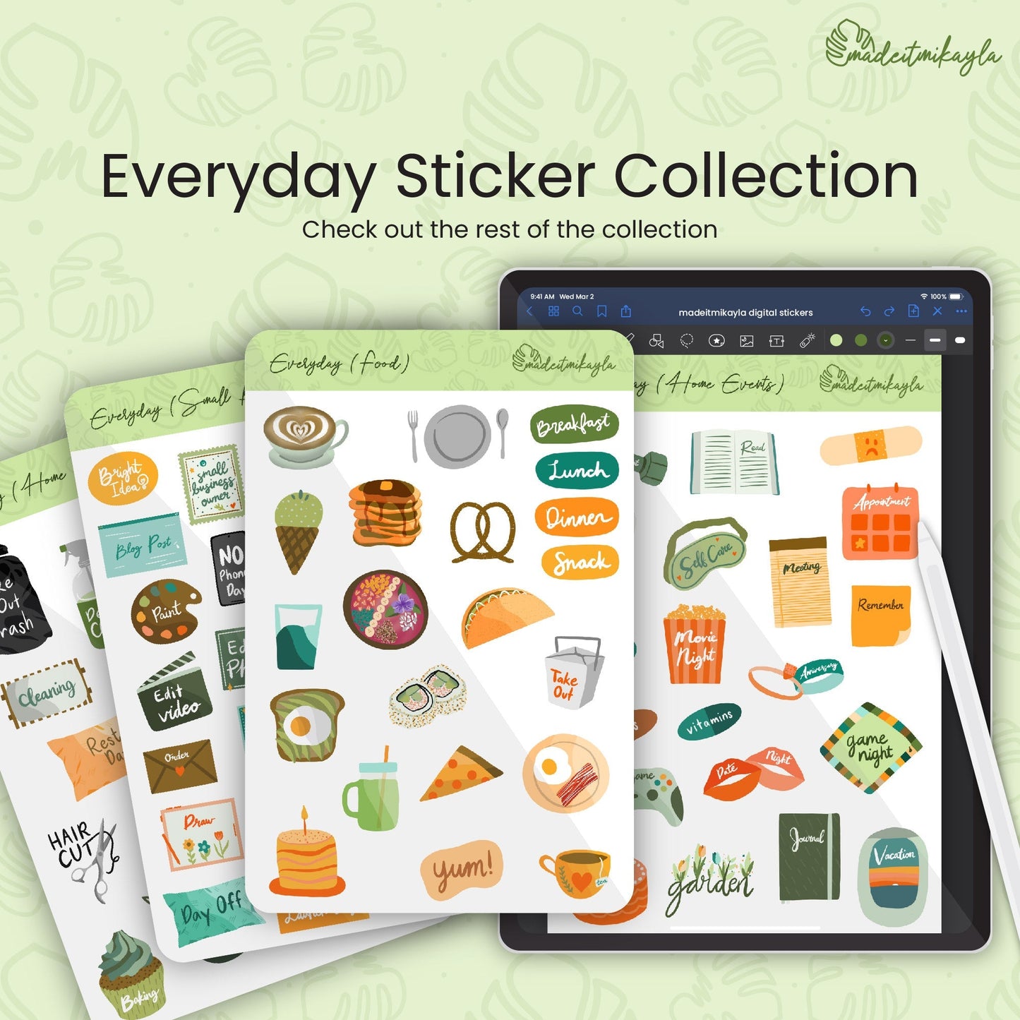 Everyday Digital Stickers | MadeItMikayla