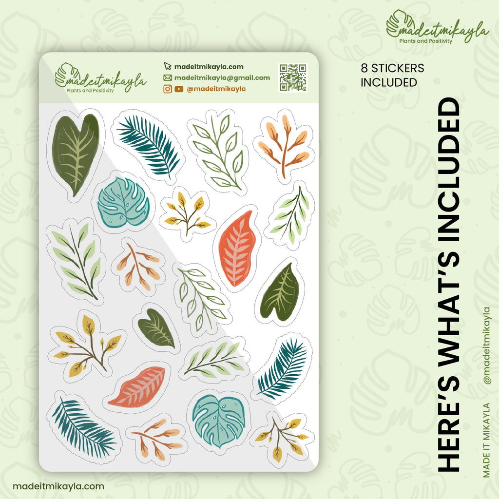 Colorful Tropical Digital Stickers | MadeItMikayla