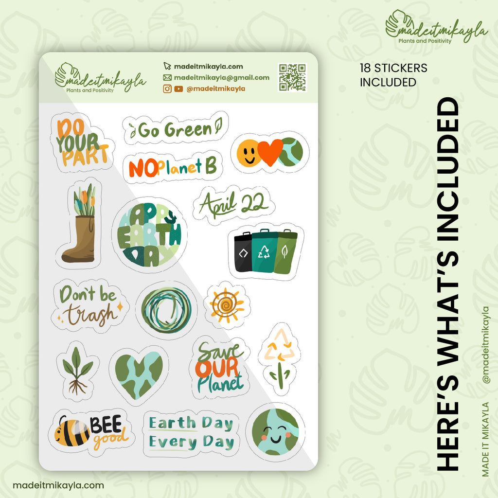 Everyday Earth Day Digital Stickers | MadeItMikayla