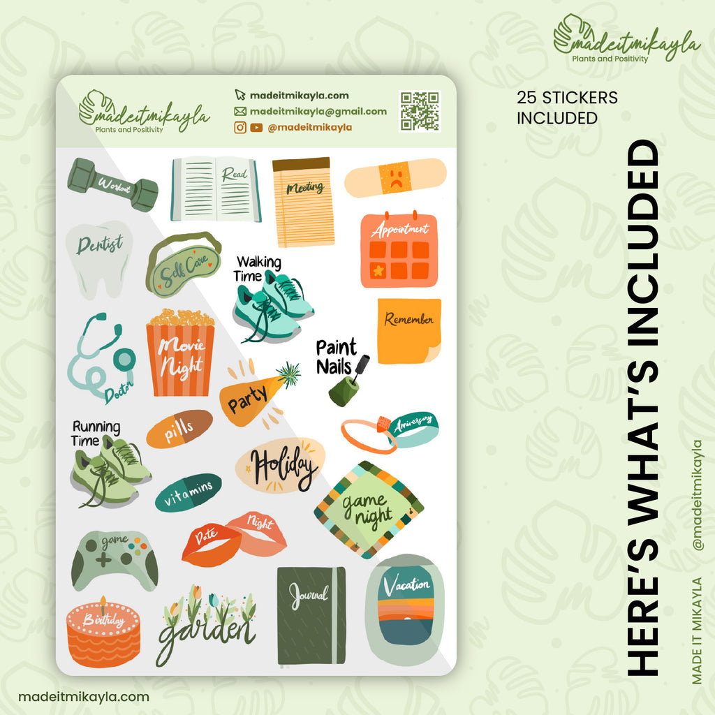 Everyday Events Digital Stickers | MadeItMikayla