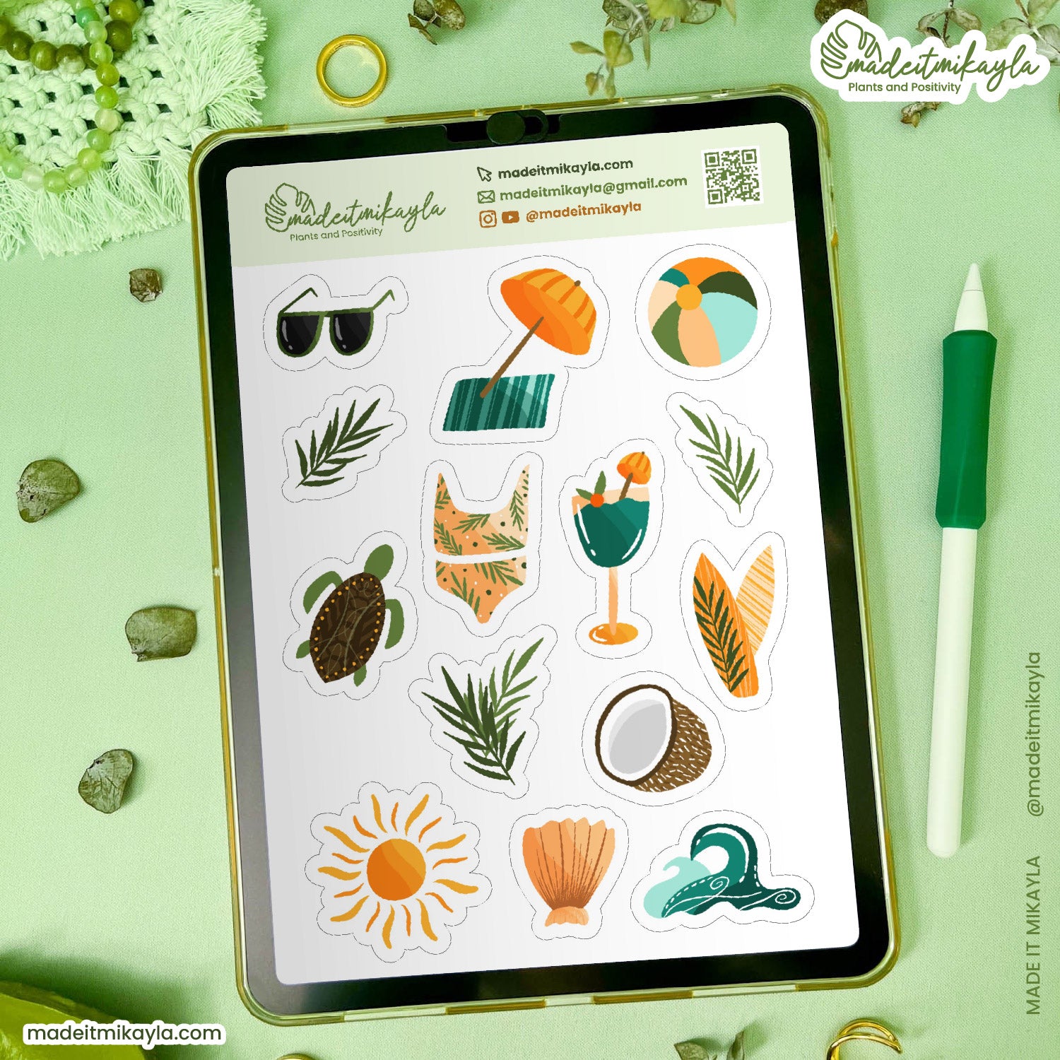 Everyday Beach Digital Stickers | MadeItMikayla