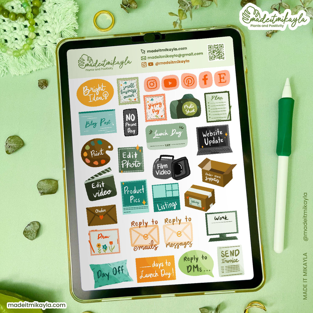 Everyday Small Business Digital Stickers | MadeItMikayla