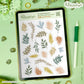 Pastel Foliage Digital Stickers | MadeItMikayla