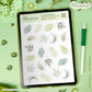 Watercolor Leaves Digital Stickers | MadeItMikayla