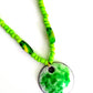 Green Beaded Enamel Necklace | MadeItMikayla