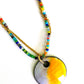 Yellow Beaded Enamel Necklace | MadeItMikayla