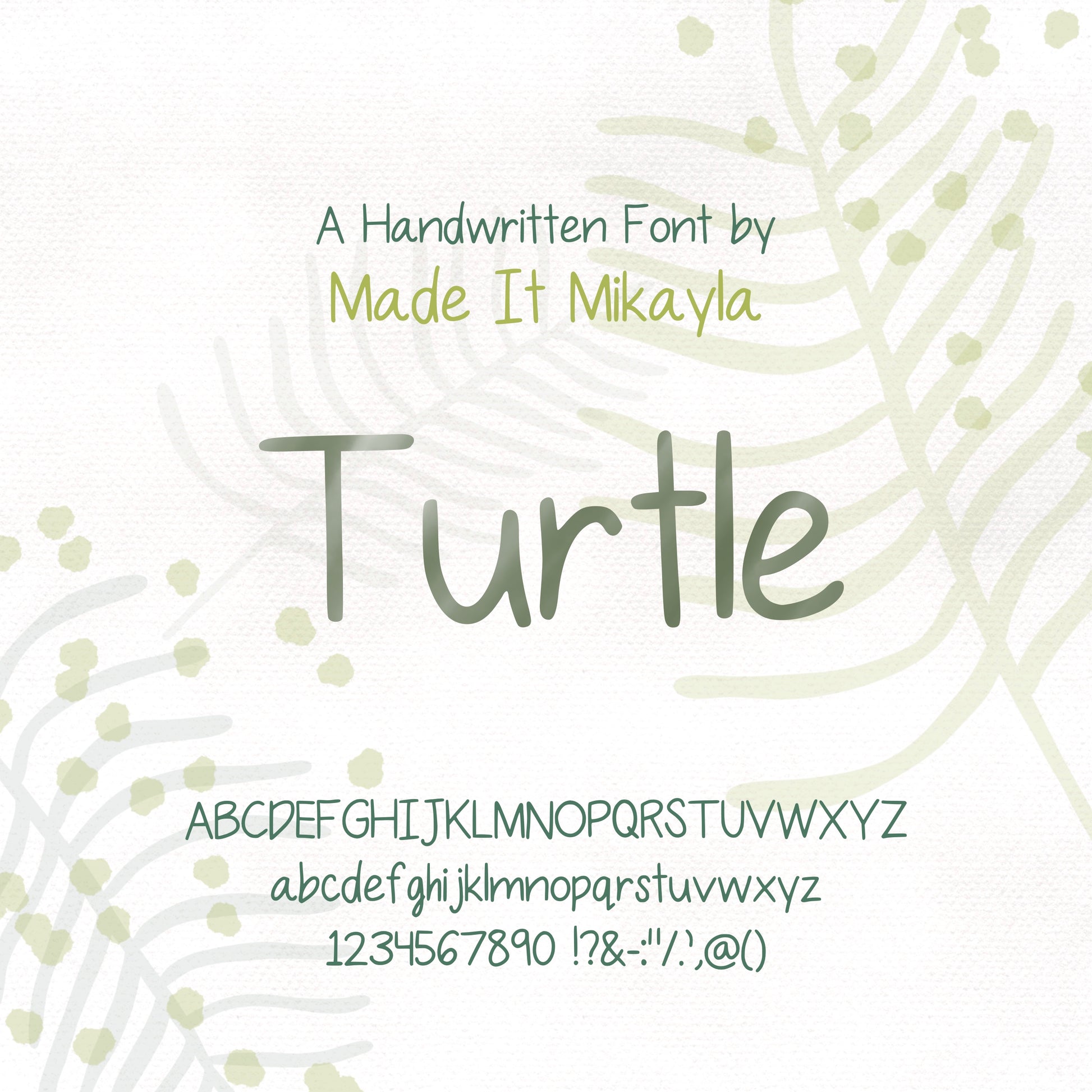 Turtle Font | MadeItMikayla