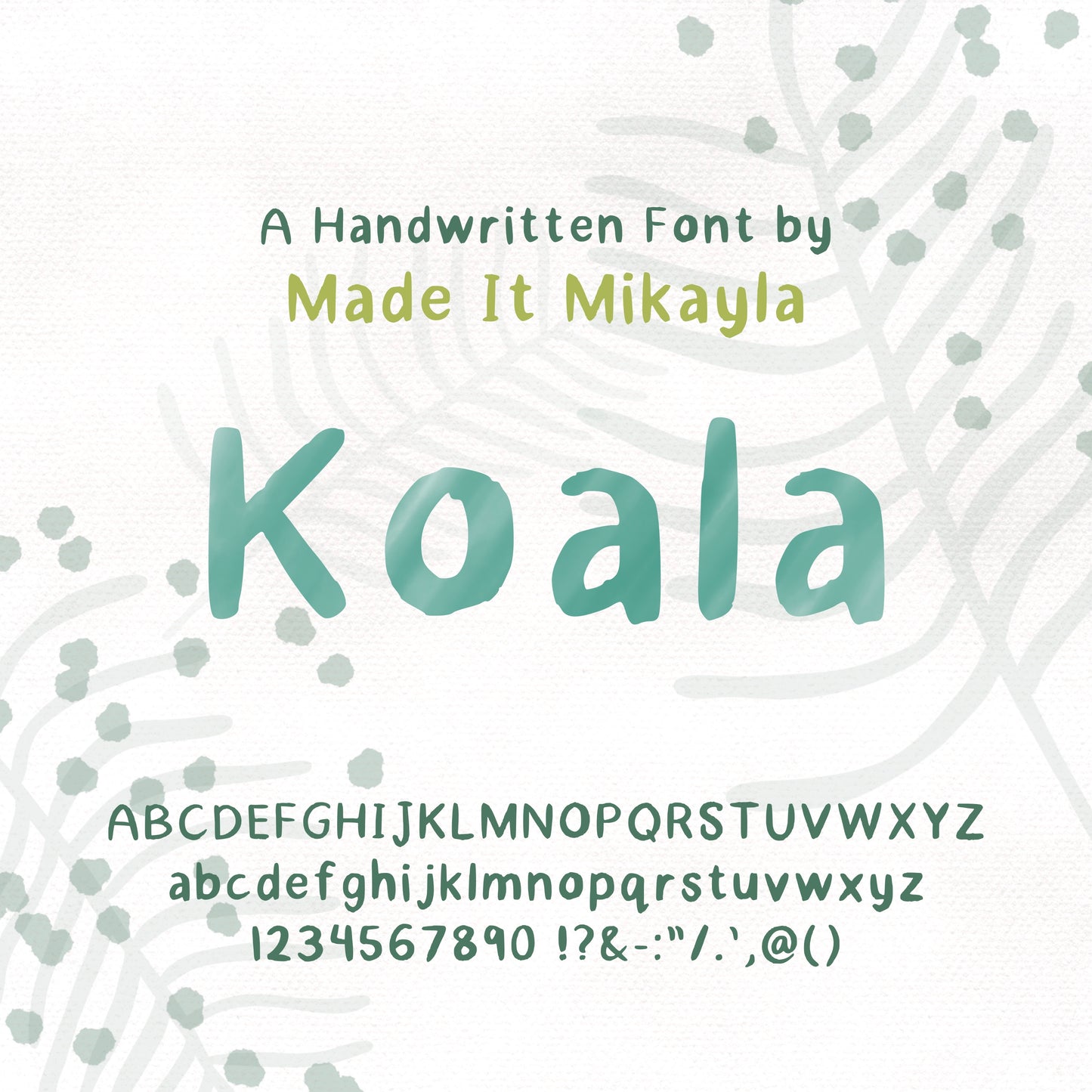 Koala Font | MadeItMikayla