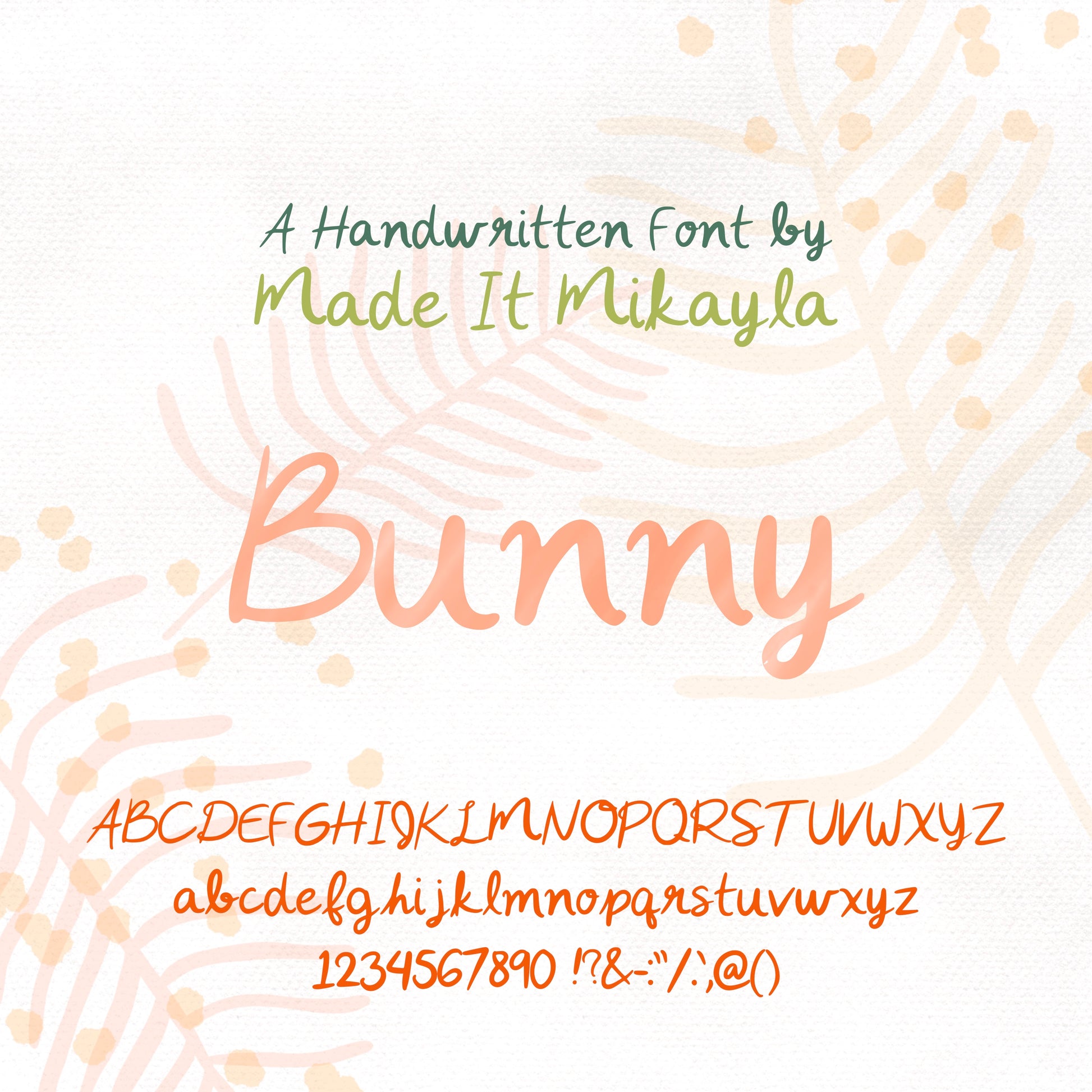 Bunny Font | MadeItMikayla