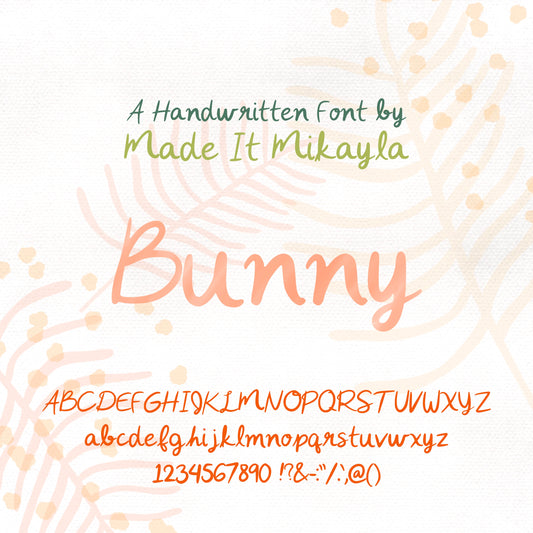 Bunny Font | MadeItMikayla
