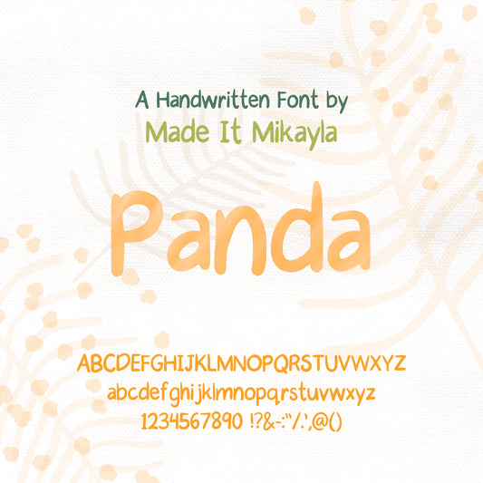 Panda Font | MadeItMikayla
