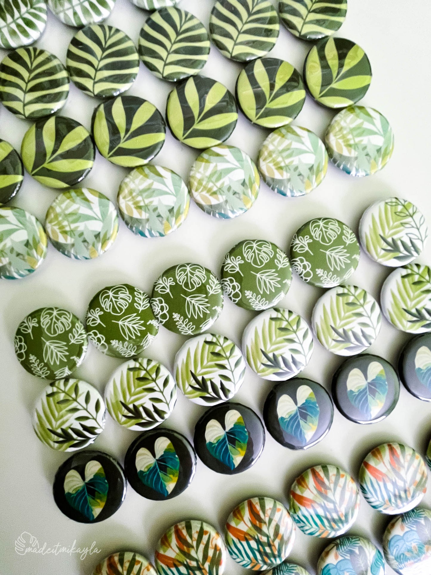Colorful Tropical Button Magnet