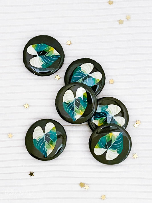 Philodendron Leaf Button Magnet