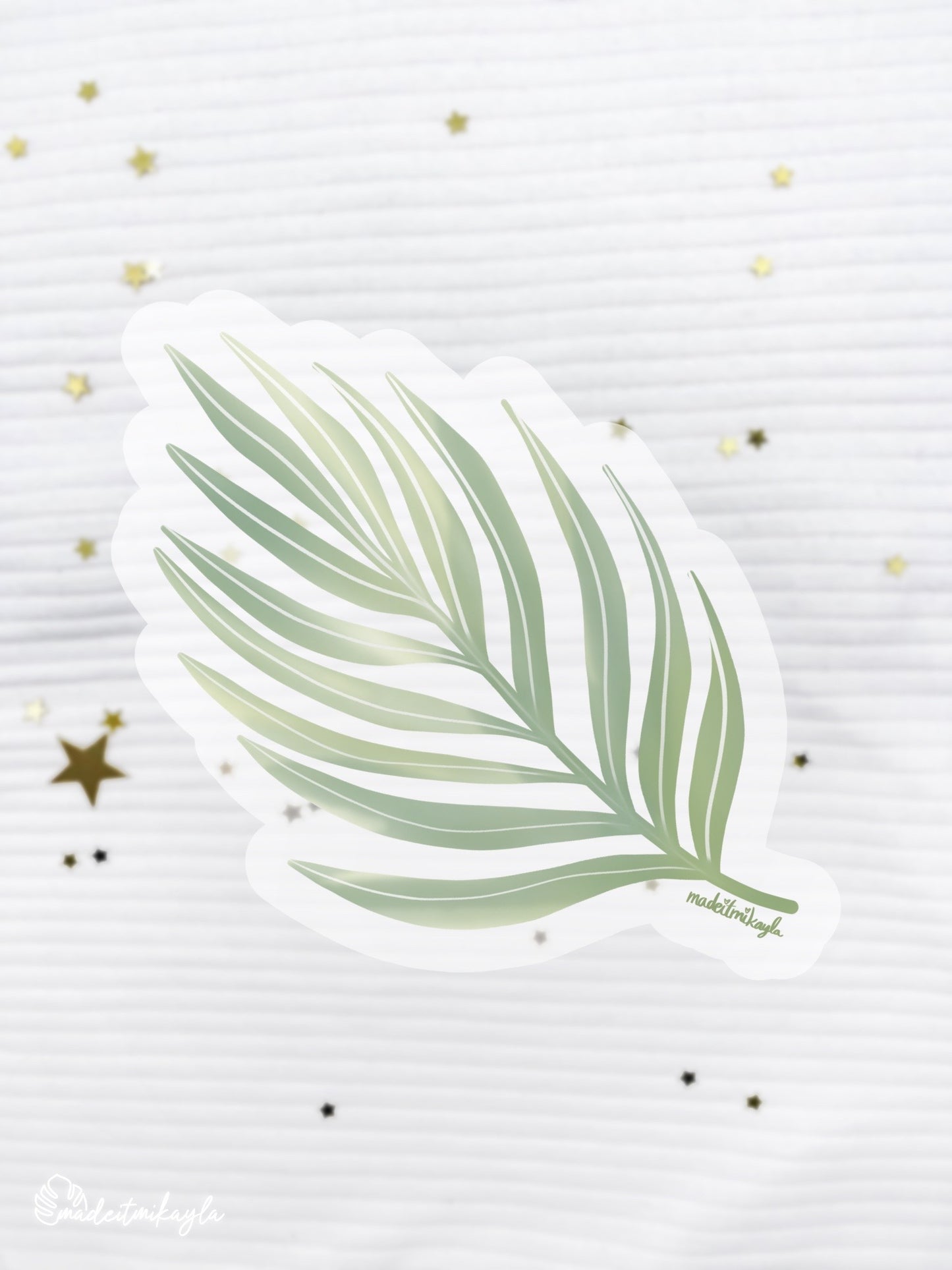 Palm Leaf CLEAR Sticker