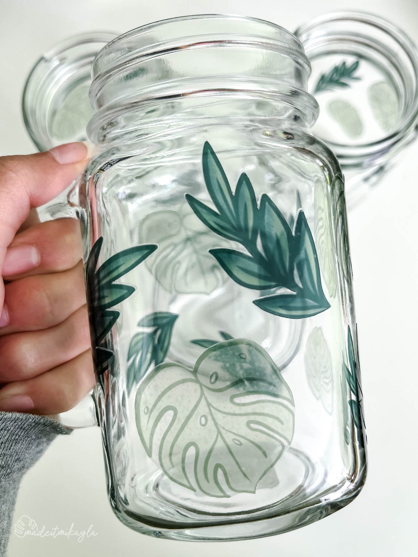 Greenery Glass Mug