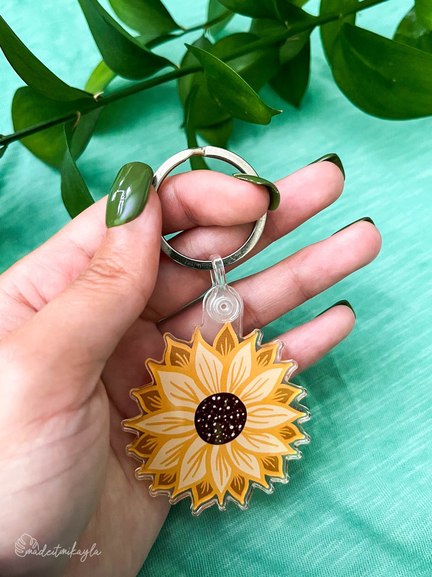 Sunflower Acrylic Keychain | MadeItMikayla