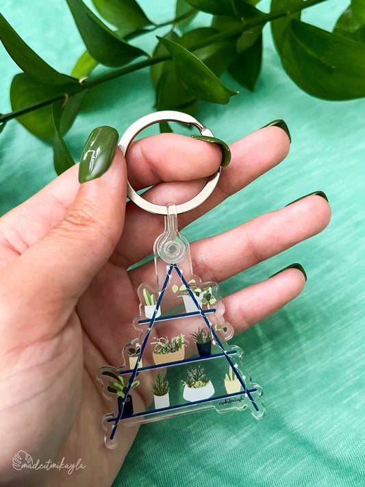 Triangle Plant Shelf Acrylic Keychain | MadeItMikayla