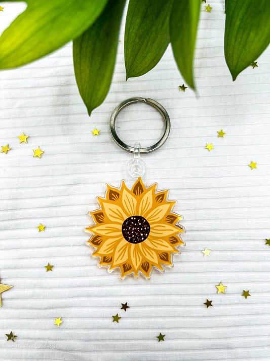 Sunflower Acrylic Keychain | MadeItMikayla