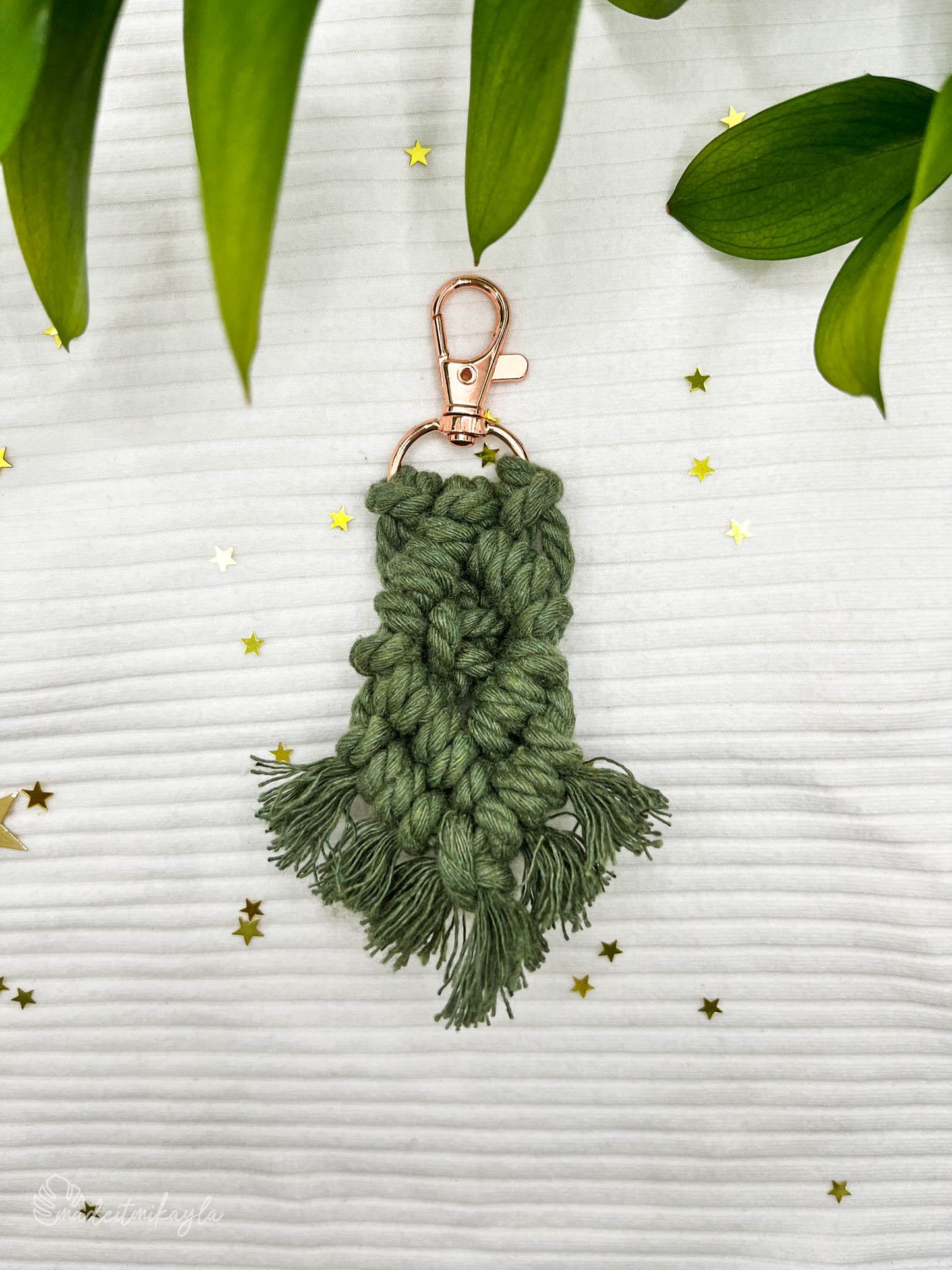 Eucalyptus Macramé Keychain | MadeItMikayla