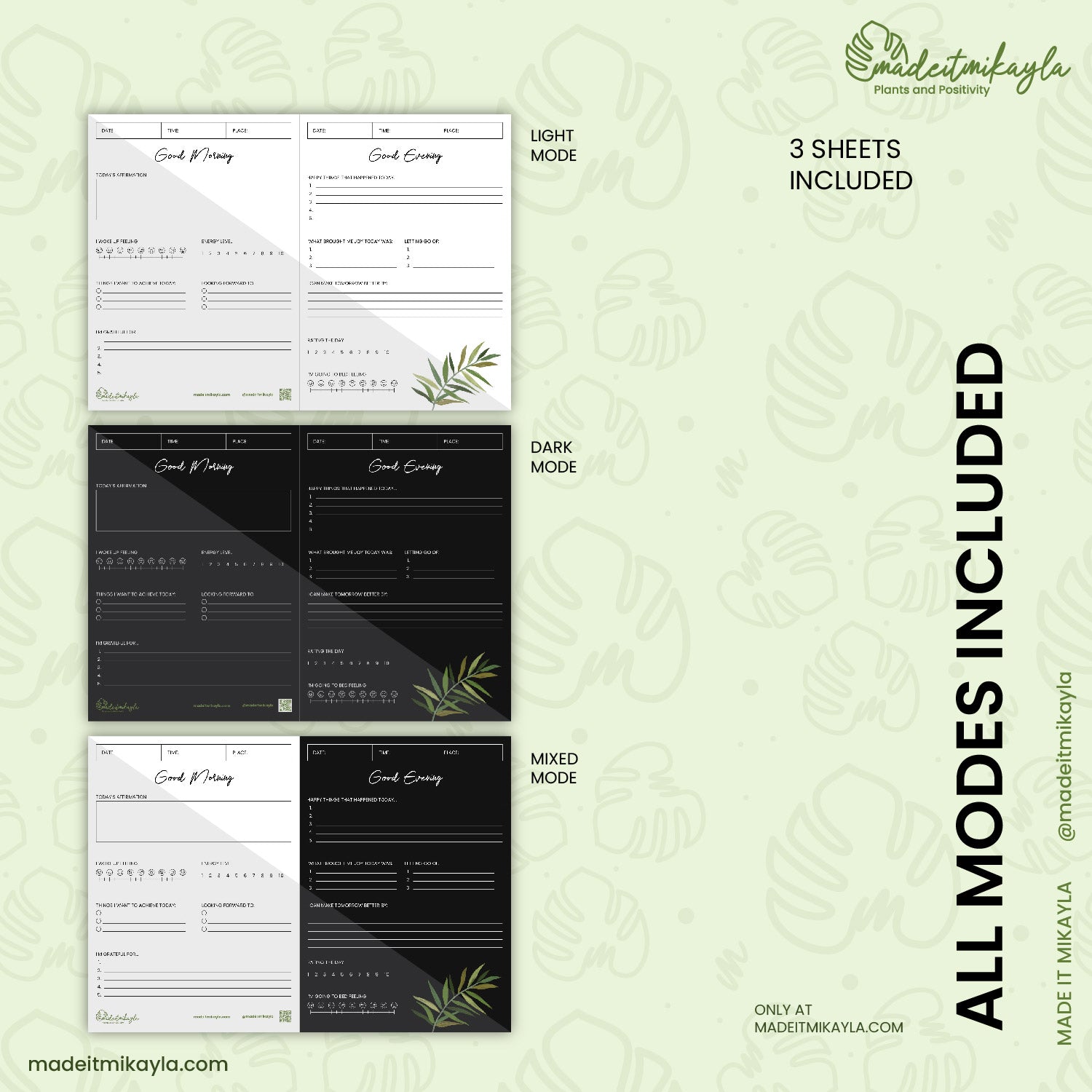 Daily Check In/Out (All Modes) Digital Sheets Bundle | MadeItMikayla