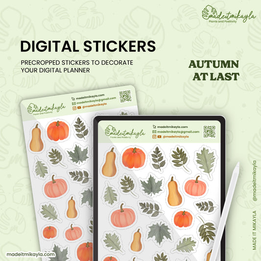 Autumn At Last Digital Stickers | MadeItMikayla