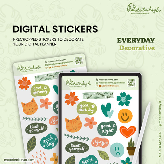 Everyday Decorative Digital Stickers | MadeItMikayla