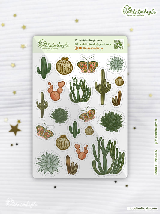 Cactus Garden Sticker Sheet | MadeItMikayla