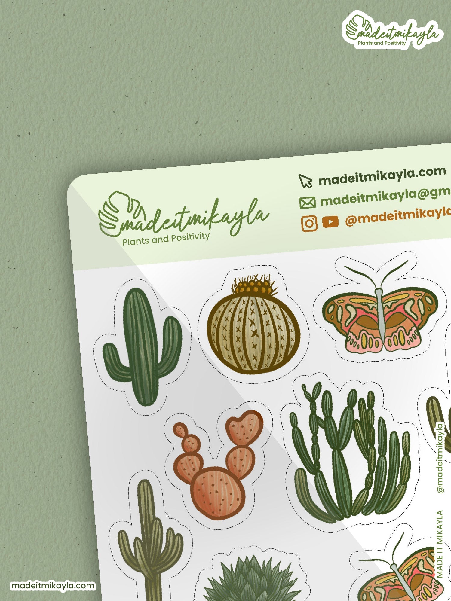 Cactus Garden Sticker Sheet | MadeItMikayla