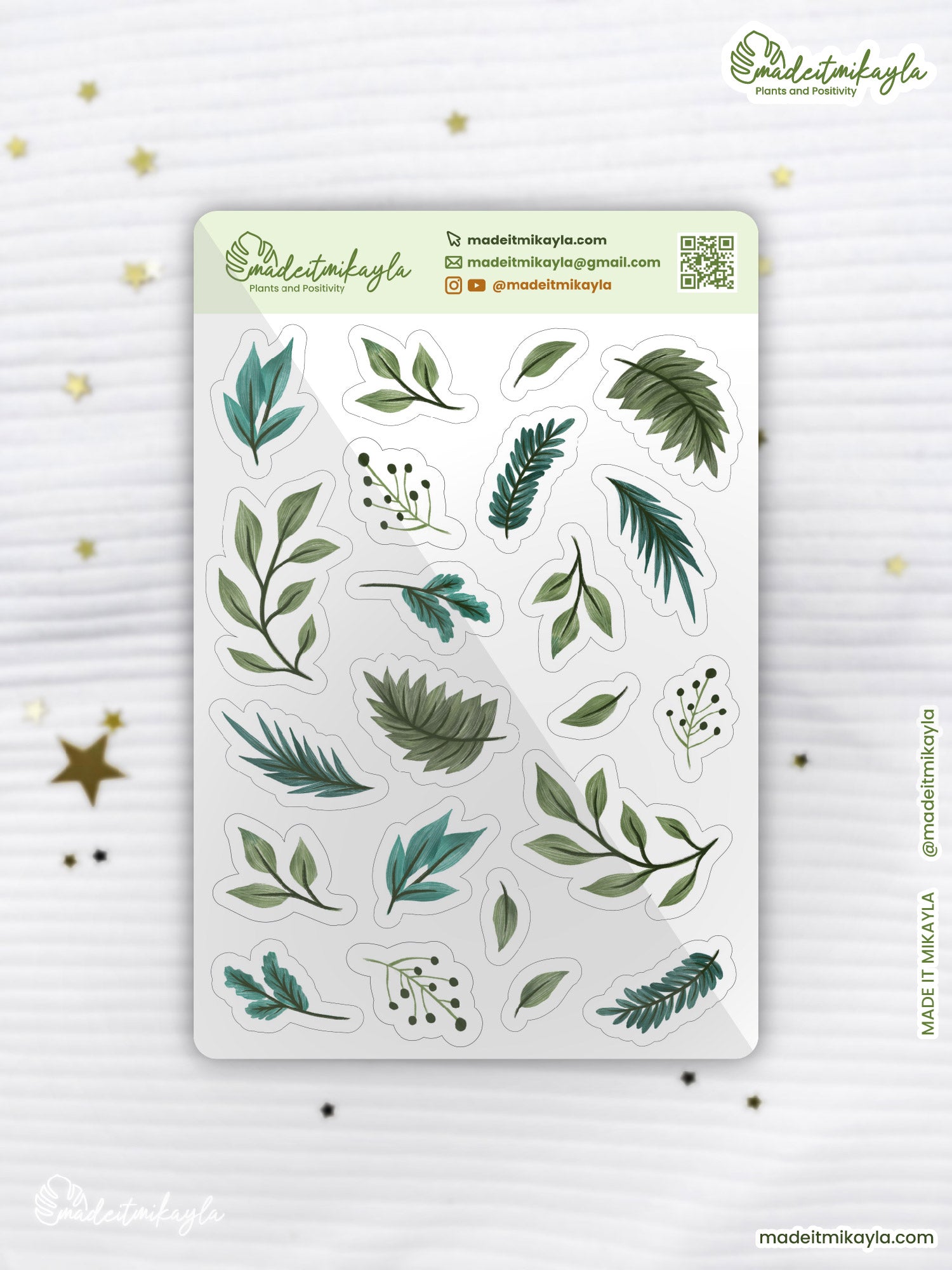 Gouache Foliage Sticker Sheet | MadeItMikayla