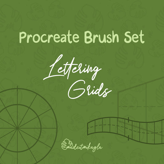 Lettering Grids Procreate Brush Set | MadeItMikayla