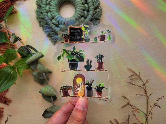 Be-Leaf Plant Shelves Suncatcher | MadeItMikayla