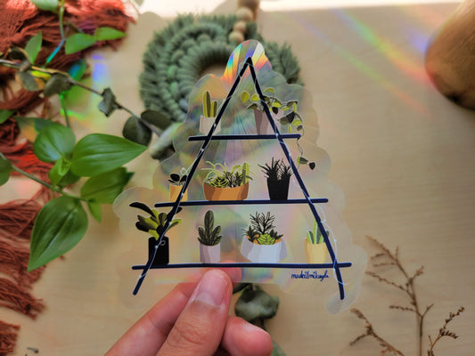 Triangle Plant Shelves Suncatcher | MadeItMikayla