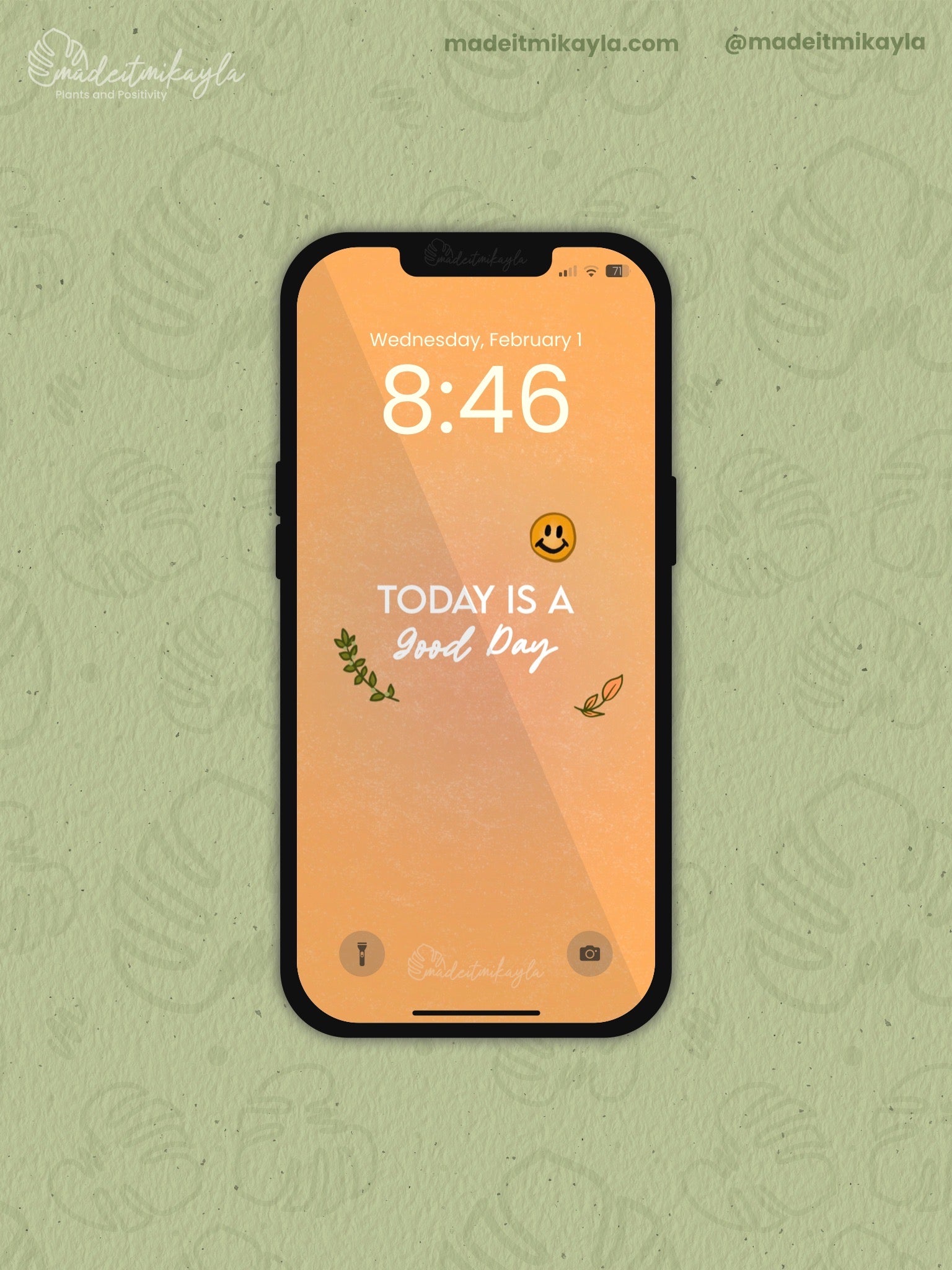 Today is a Good Day Affirmation Phone Wallpaper | MadeItMikayla