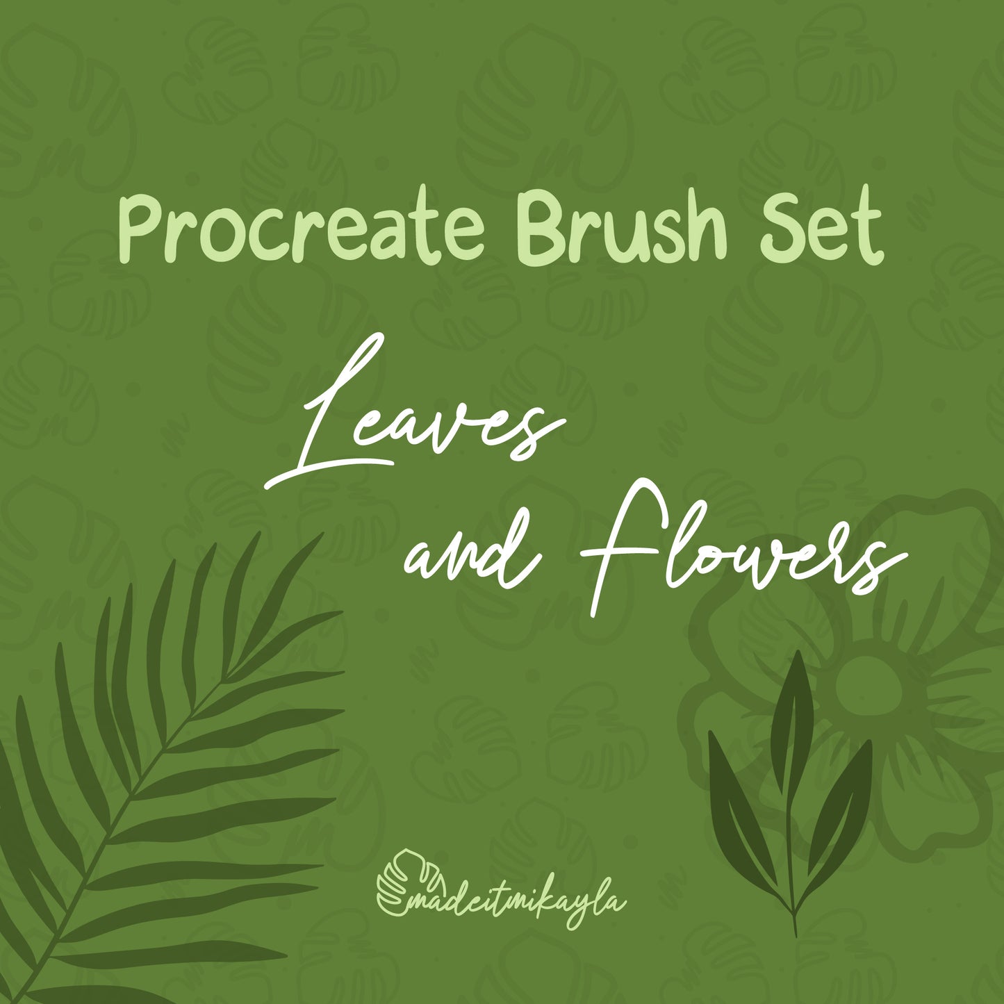 Leaves and Flowers Procreate Brush Set