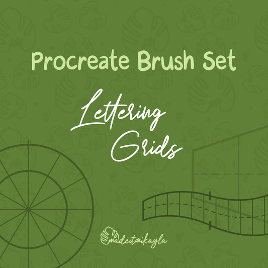 Lettering Grids Procreate Brush Set