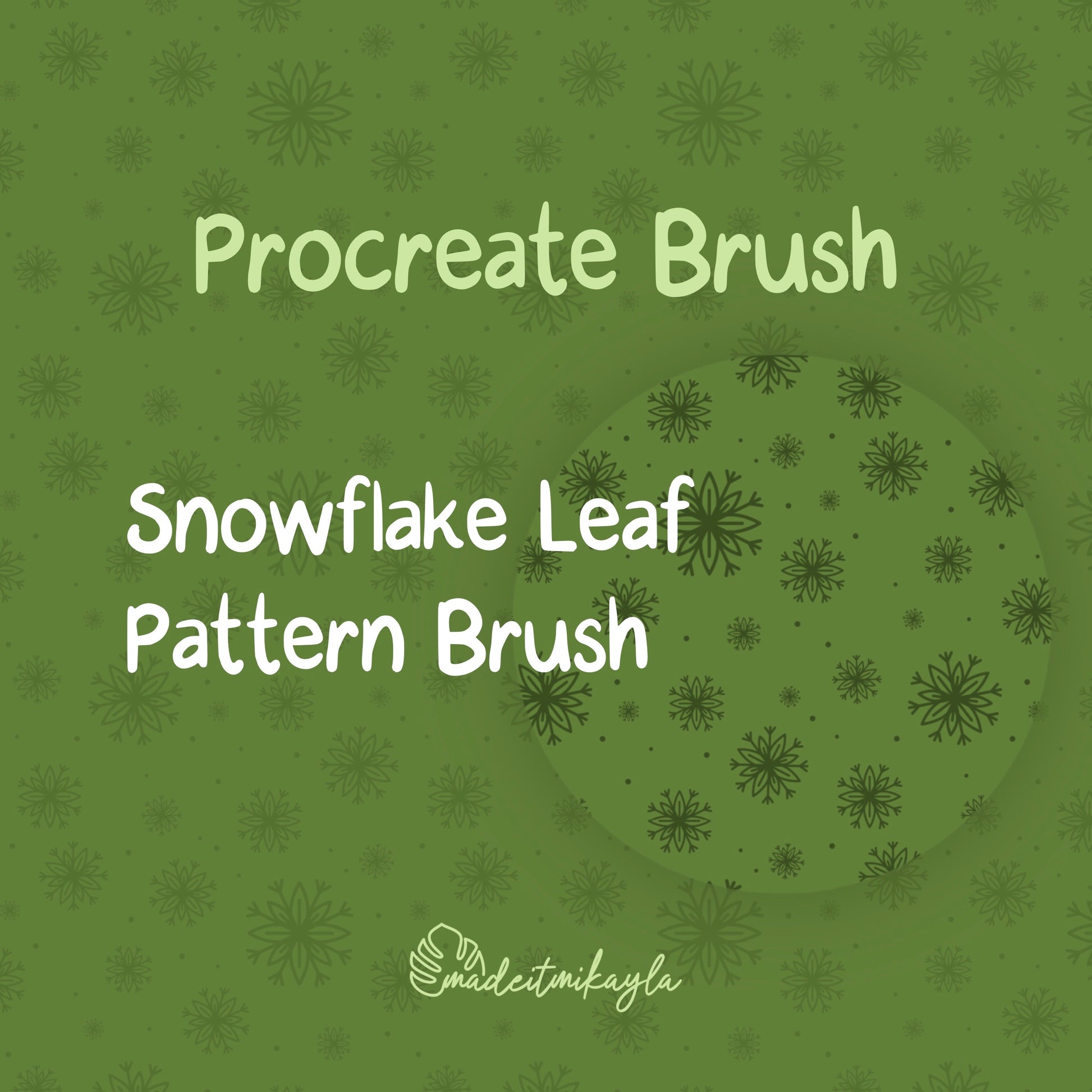 Snowflake Leaf Pattern Procreate Brush | MadeItMikayla